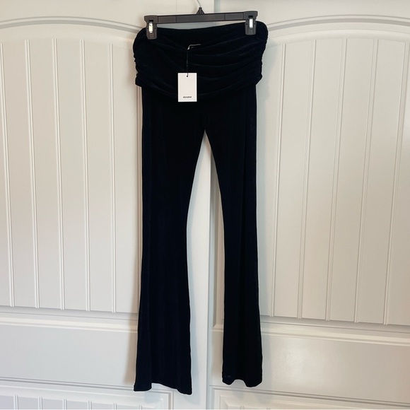 NWT Danielle Guizio Azia Pant fold over Y2K inspired flare pants size small - Picture 4 of 10